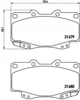 P83069 BREMBO Гальмівні колодки дискові