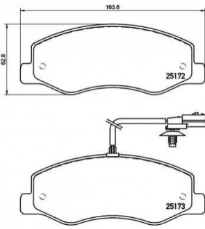 P68061 BREMBO Тормозные колодки дисковые