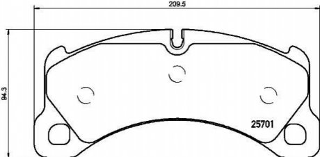 P65033 BREMBO Тормозные колодки дисковые