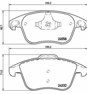 P61117 BREMBO Тормозные колодки дисковые