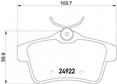 P61114 BREMBO Тормозные колодки дисковые