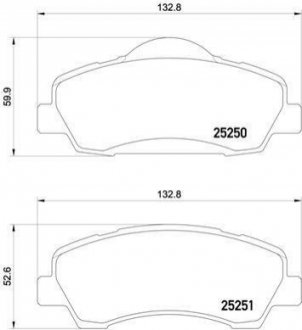 P61113 BREMBO Гальмівні колодки дискові