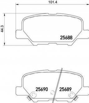 P61111 BREMBO Тормозные колодки дисковые