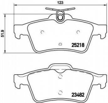 P61110 BREMBO Тормозные колодки дисковые