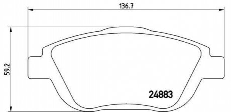 P61103 BREMBO Тормозные колодки дисковые