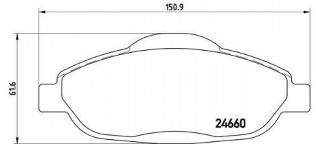 P61101 BREMBO Гальмівні колодки дискові