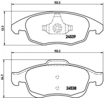 P61083 BREMBO Тормозные колодки дисковые