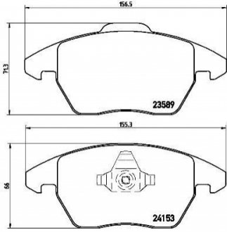 P61076 BREMBO Гальмівні колодки дискові