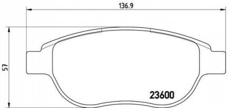 P61068 BREMBO Тормозные колодки дисковые