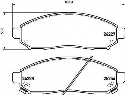 P56096 BREMBO Тормозные колодки дисковые