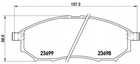 P56094 BREMBO Тормозные колодки дисковые