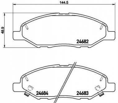 P56088 BREMBO Тормозные колодки дисковые