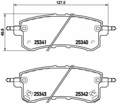 P56082 BREMBO Тормозные колодки дисковые