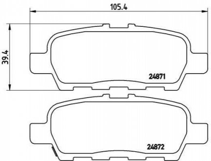 P56068 BREMBO Тормозные колодки дисковые