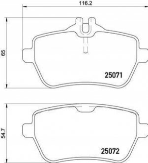 P50117 BREMBO Тормозные колодки дисковые