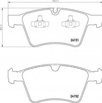 P50115 BREMBO Тормозные колодки дисковые