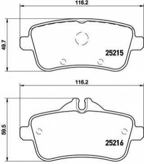 P50101 BREMBO Гальмівні колодки дискові