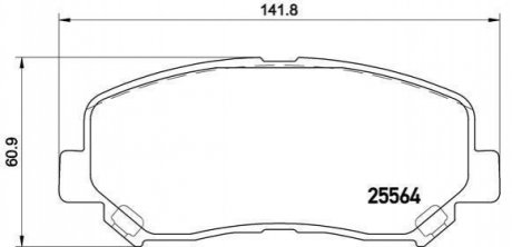 P49045 BREMBO Тормозные колодки дисковые