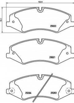 P44022 BREMBO Тормозные колодки дисковые