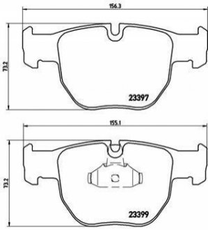 P44012 BREMBO Тормозные колодки дисковые