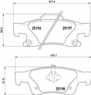 P37016 BREMBO Тормозные колодки дисковые