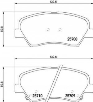 P30073 BREMBO Гальмівні колодки дискові