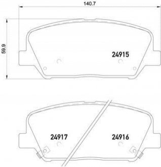 P30065 BREMBO Тормозные колодки дисковые