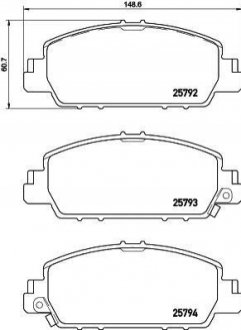 P28077 BREMBO Тормозные колодки дисковые