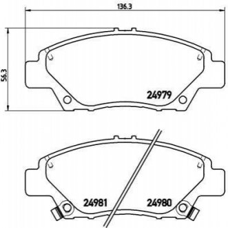 P28050 BREMBO Тормозные колодки дисковые