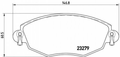 P24060 BREMBO Тормозные колодки дисковые