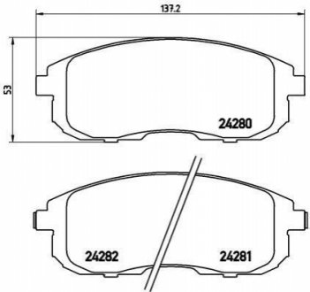 P23126 BREMBO Гальмівні колодки дискові