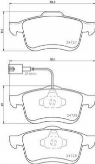 P23130 BREMBO Гальмівні колодки дискові