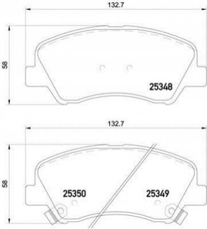 P18025 BREMBO Тормозные колодки дисковые