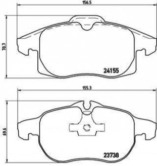 P10011 BREMBO Гальмівні колодки дискові