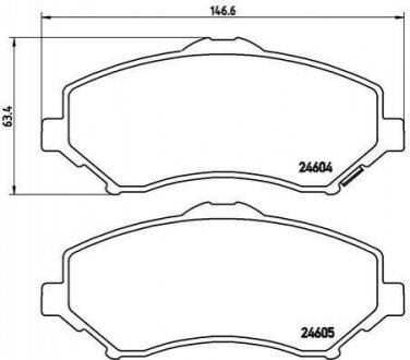 P11022 BREMBO Тормозные колодки дисковые