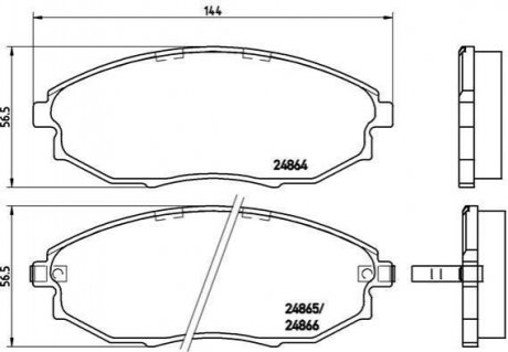 P10007 BREMBO Тормозные колодки дисковые