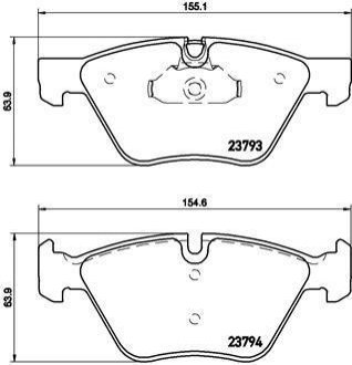 P06057 BREMBO Гальмівні колодки дискові