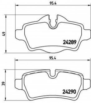 P06052 BREMBO Тормозные колодки дисковые