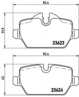 P06037 BREMBO Тормозные колодки дисковые