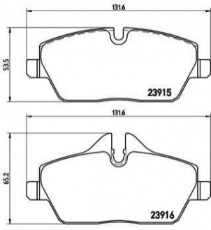 P06034 BREMBO Тормозные колодки дисковые