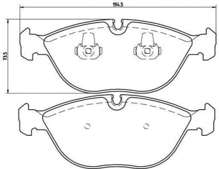 P06019 BREMBO Гальмівні колодки дискові