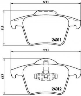 P86019 BREMBO Тормозные колодки дисковые