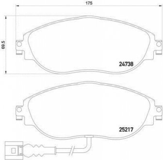 P85131 BREMBO Гальмівні колодки дискові