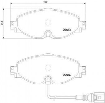 P85126 BREMBO Тормозные колодки дисковые