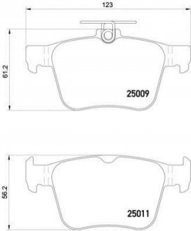 P85124 BREMBO Тормозные колодки дисковые