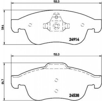 P68050 BREMBO Тормозные колодки дисковые