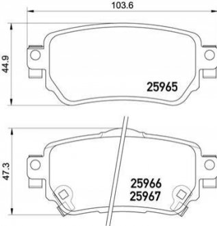 P56098 BREMBO Гальмівні колодки дискові