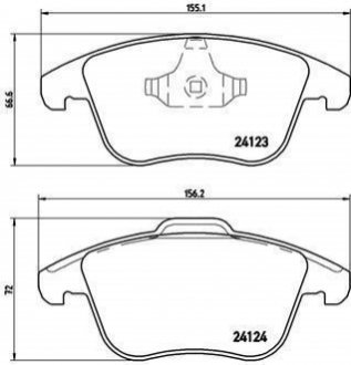 P44020 BREMBO Гальмівні колодки дискові