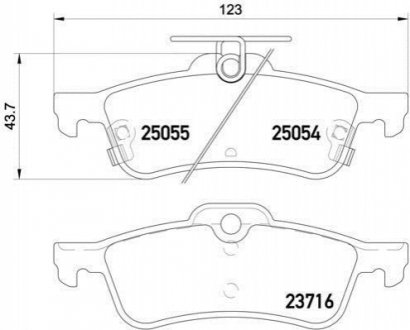 P28070 BREMBO Гальмівні колодки дискові