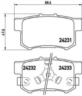 P28051 BREMBO Гальмівні колодки дискові